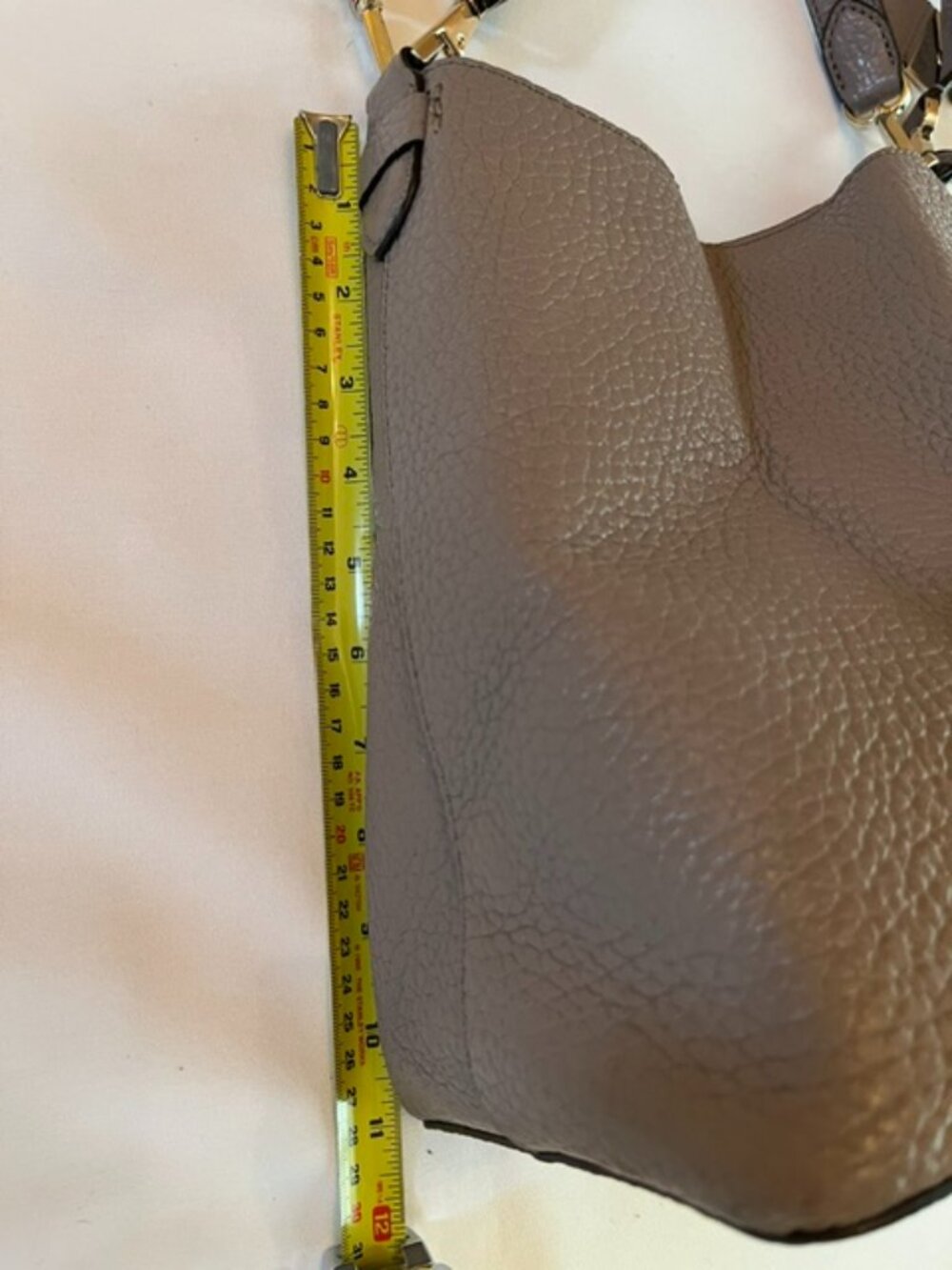KATE SPADE | New York Gray Pebbled Leather Tote Hobo Shoulder bag-EUC - Picture 15 of 16